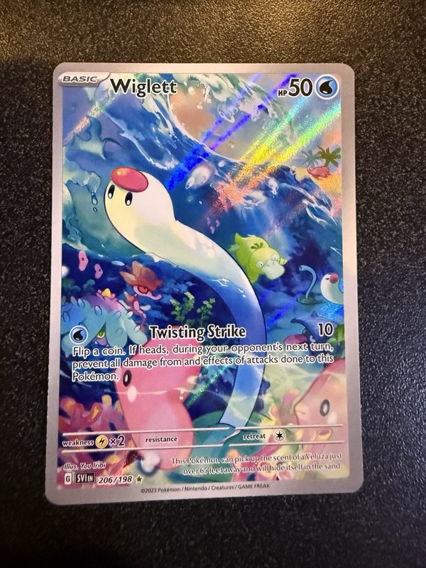 Pokémon Wiglett 206/198 Illustration Rare Full Art Holo SV01 Scarlet & Violet