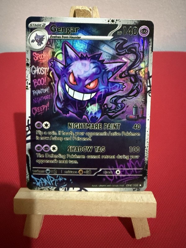 Gengar Graffiti Pokemon Card DISPLAY ART CARD