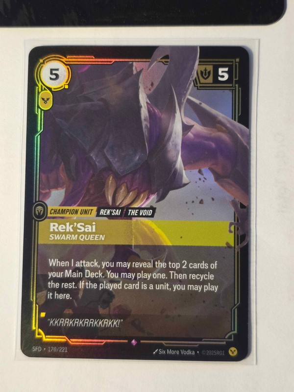 Riftbound TCG || Alternate Art Rek’Sai – Swarm Queen || 170a/221 Pack Fresh