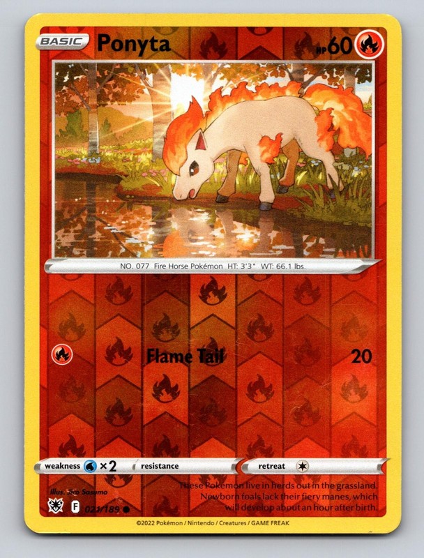 Ponyta 021/189 Common Astral Radiance Pokemon Reverse Holo LP