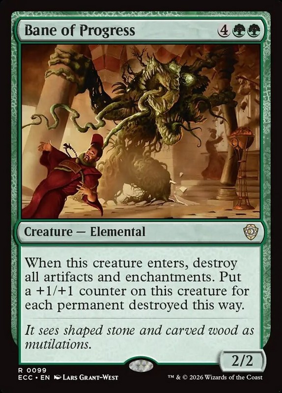 MTG Magic the Gathering Bane of Progress (99/206) Lorwyn Eclipsed Commander LP