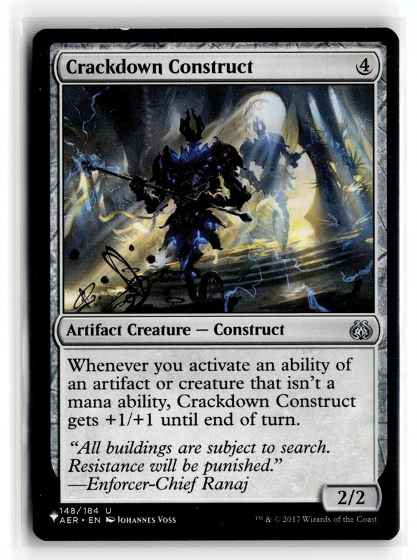 MAGIC TG: The List Reprints #148/184 Crackdown Construct- Uncommon.M2A