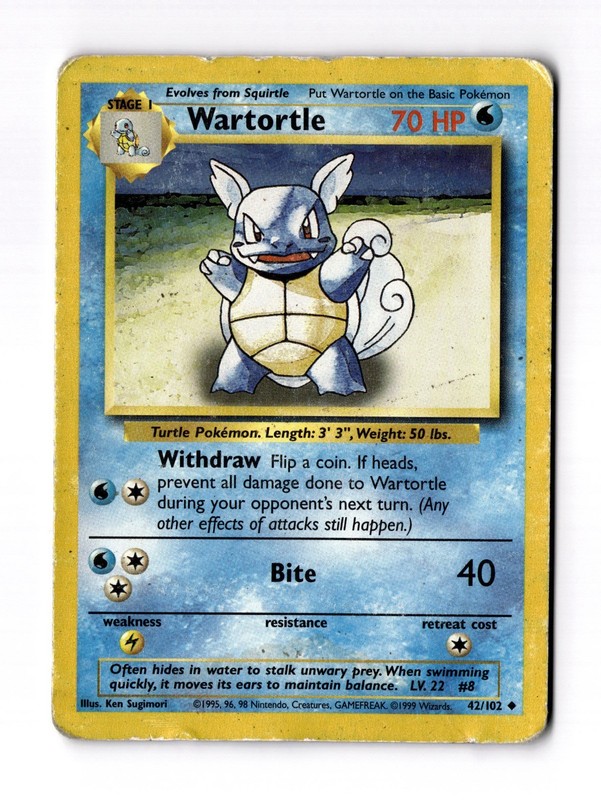 Wartortle – Base Set (BS) 042/102 / Uncommon
