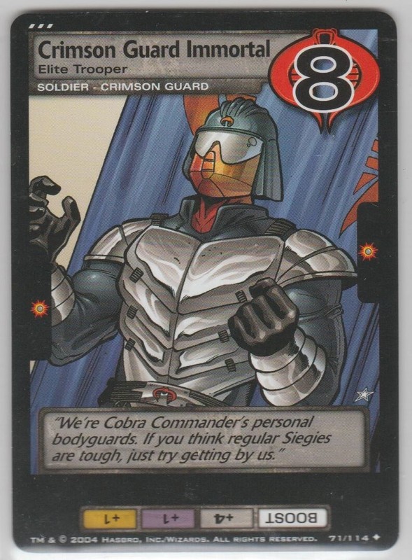 2004 Wizards Of The Coast G.I. JOE TCG #71 Crimson Guard Immortal Elite Trooper