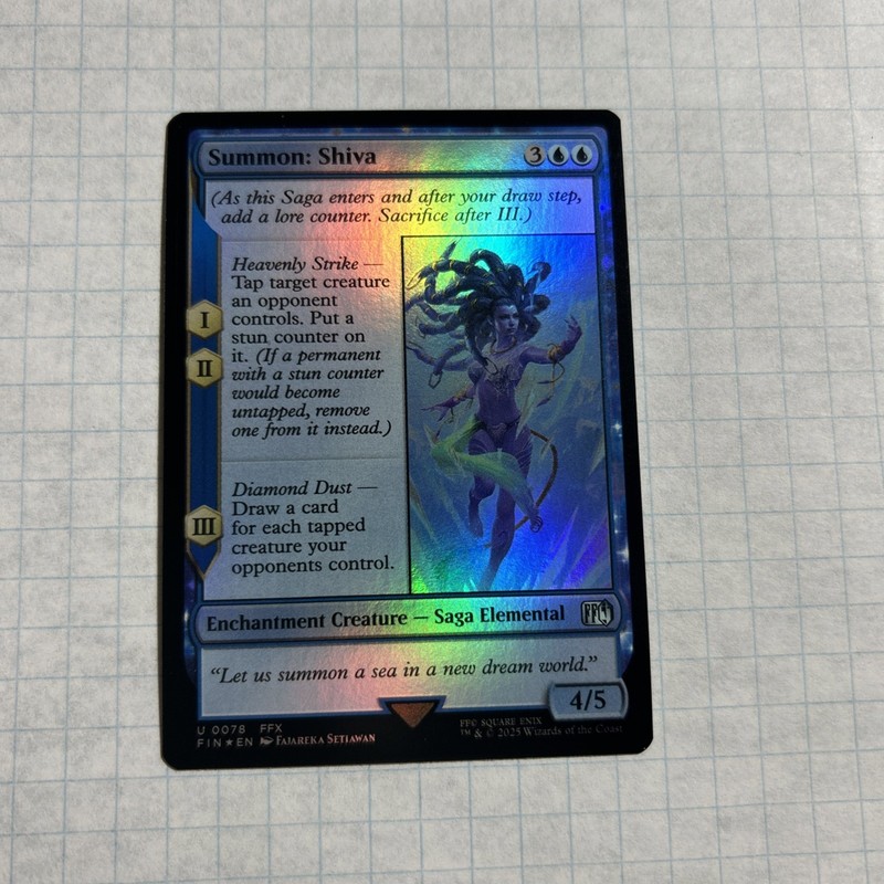 Magic: The Gathering Final Fantasy Summon Shiva Foil U 0078
