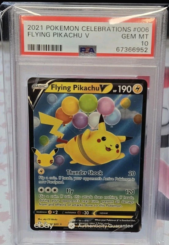 Pokemon TCG Celebrations #006 Flying Pikachu V PSA 10 Gem Mint