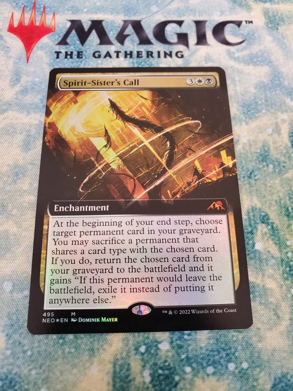 MTG. Spirit-Sister’s Call. Foil Extended Art. Kamigawa: Neon Dynasty 495
