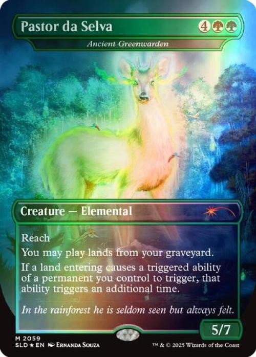 Pastor da Selva – Ancient Greenwarden (Rainbow Foil) -Foil Near Mint MTG
