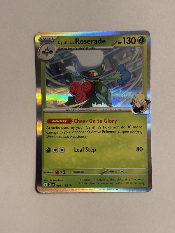Cynthia’s Roserade 008/182 Sv10: Destined Rivals Holo Pokemon TCG NM