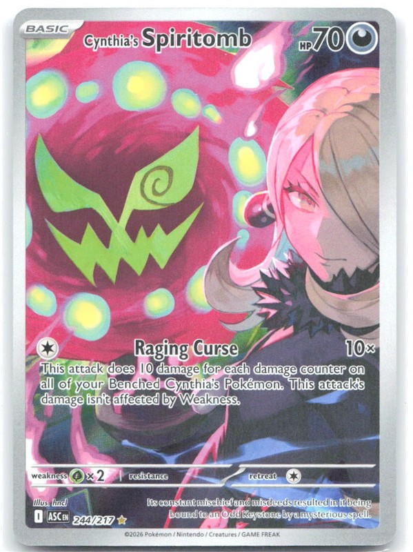 Cynthia’s Spiritomb Holo Illustration Rare ME: Ascended Heroes 244/217 NM hncl