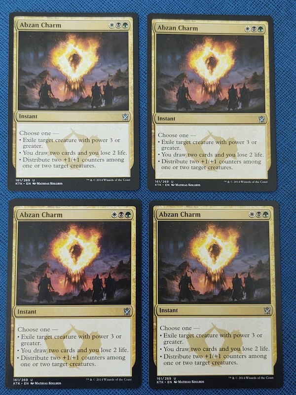 MTG 4x Abzan Charm x4 NM Khans of Tarkir Magic Playset