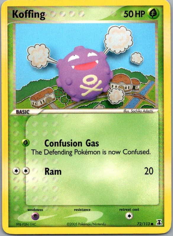 Koffing 72/113 Common Delta Species Pokemon Lightly Played