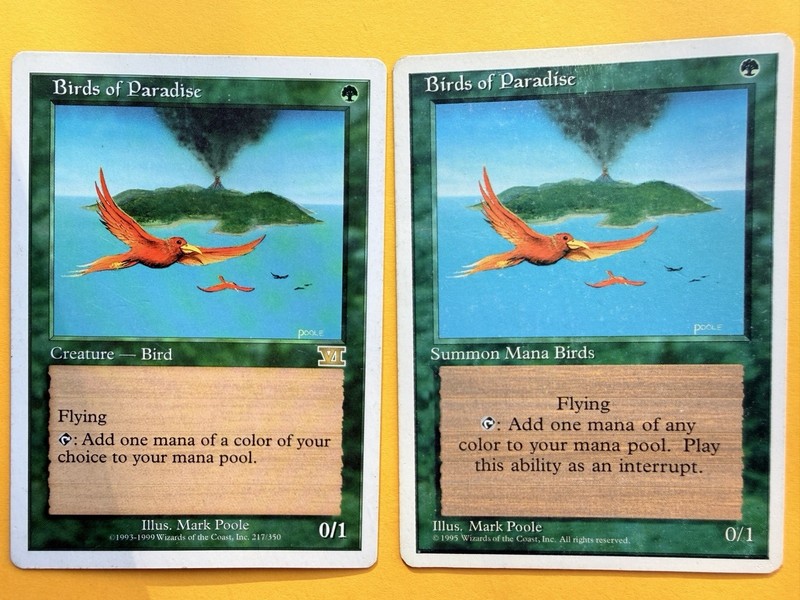 MTG Birds of Paradise 4th and 6th edition gallery