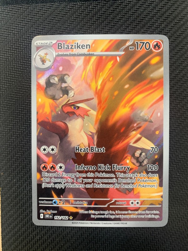 Blaziken 192/182 Illustration Rare Pokémon Card – SV Destined Rivals Set – NM