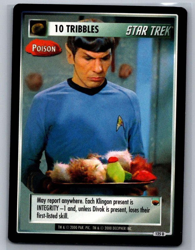 Star Trek CCG 10 Tribbles #125 U TCG The Trouble with Tribbles