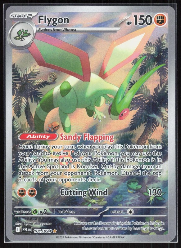 Flygon 101/094 Illustration Rare Phantasmal Flames Pokemon NM 01-04-055