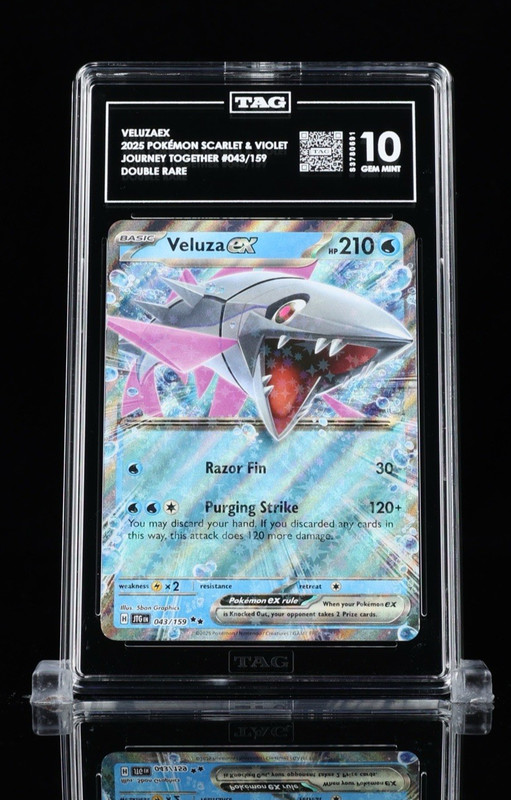 Veluza Ex # 43 Pokemon Double Rare Holo Full Art Journey Together TAG 10