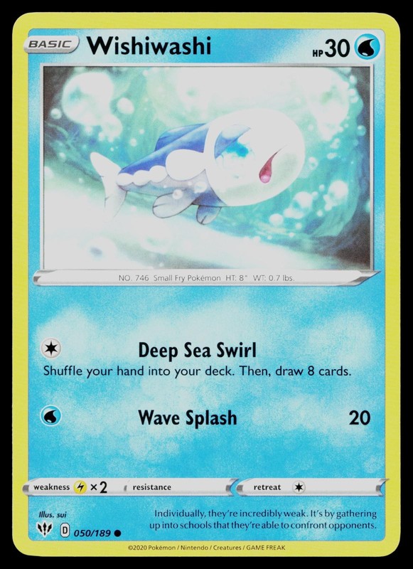 WISHIWASHI 050/189 COMMON DARKNESS ABLAZE POKEMON NM