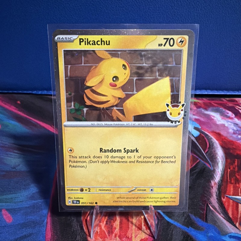 Pokémon Pikachu 2026 Pokemon Day Holo 30th Anniversary Stamped Promo 051/162