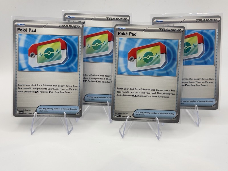 4x Total – Poke Pad 081/088 Me: Perfect Order Ascended Heroes NM, Unplayed
