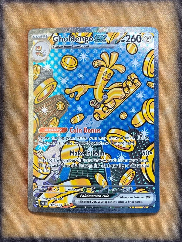 Pokemon Gholdengo ex 164/131 Prismatic Evolutions Special Illustration Rare NM
