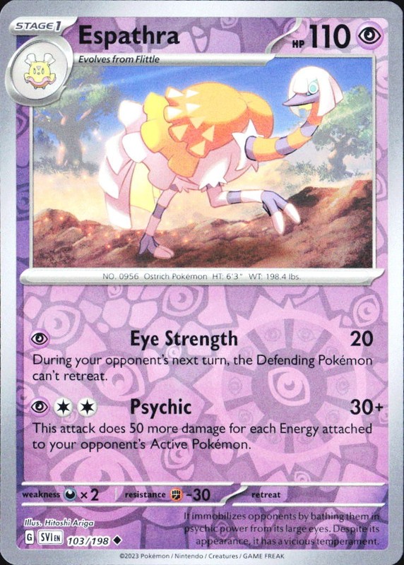 Espathra SVI SV01: Scarlet & Violet Base Set #103/198 Uncommon Reverse Holo NM