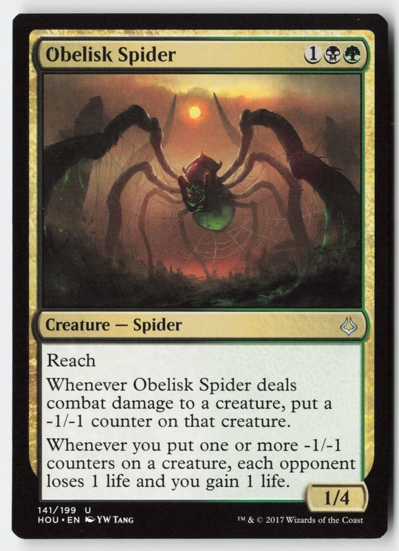 Obelisk Spider #141 (NM) Hour of Devastation HOU Magic MTG