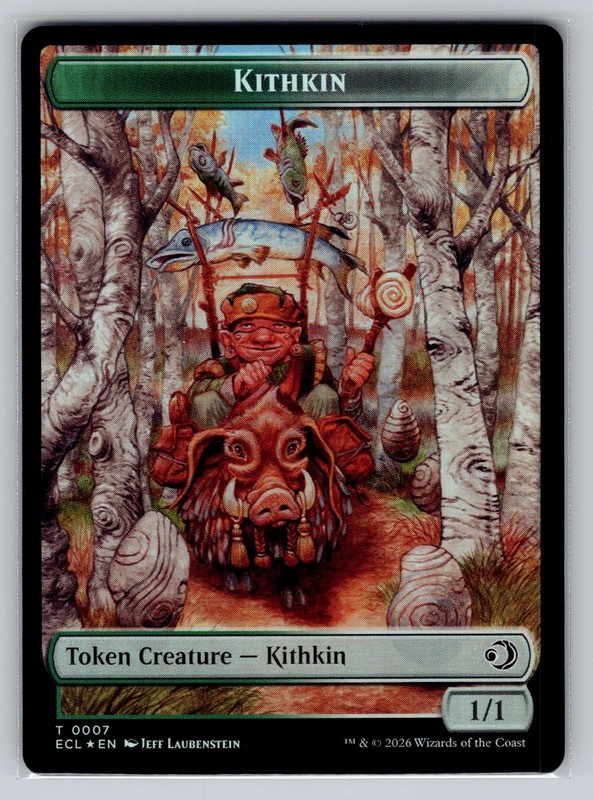 MTG Kithkin // Treasure Double-Sided Token 7 // 10 Foil Token Lorwyn Eclipsed NM