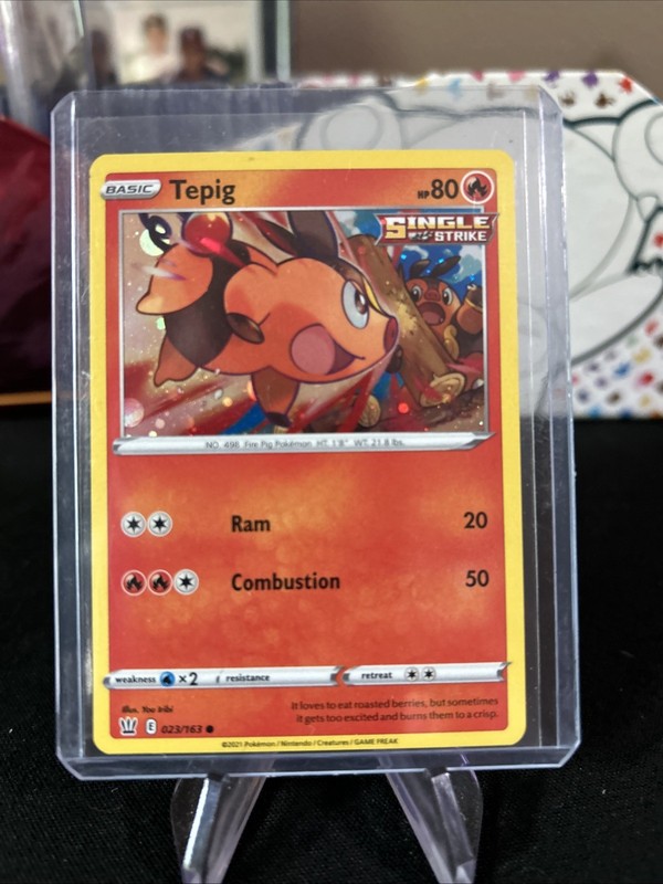 Pokémon TCG Tepig Sword & Shield – Battle Styles 023/163 Holo Promo Cosmos Holo