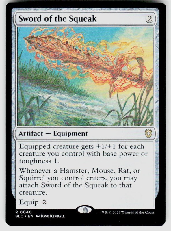 Sword of the Squeak – 40 – NM – Commander: Bloomburrow