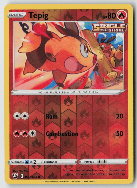 Tepig 023/163 – SWSH05: Battle Styles Reverse Holo – PTCG