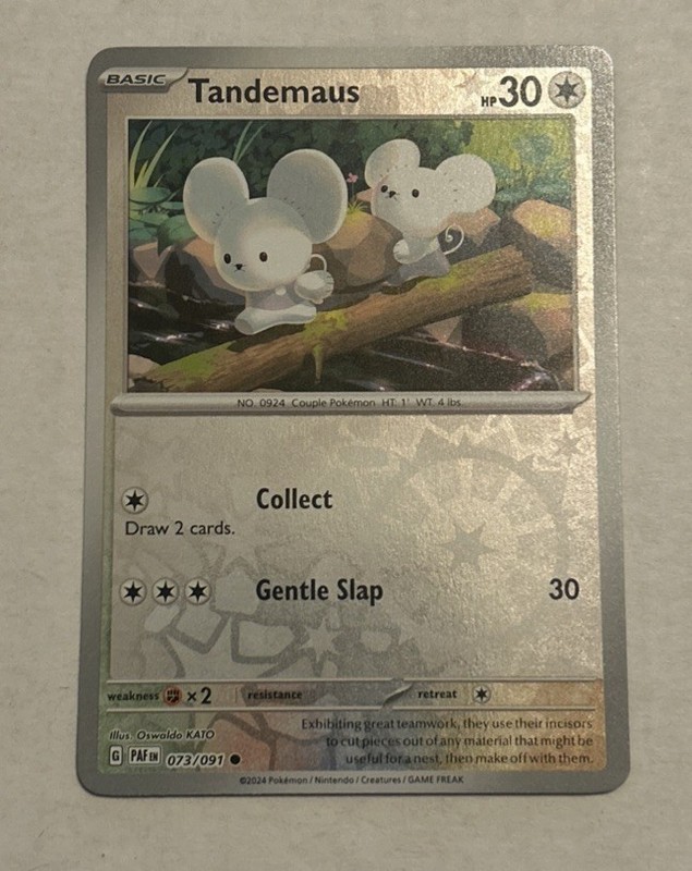 Tandemaus 073/091 C Paldean Fates Reverse Holo NM/M Pokemon