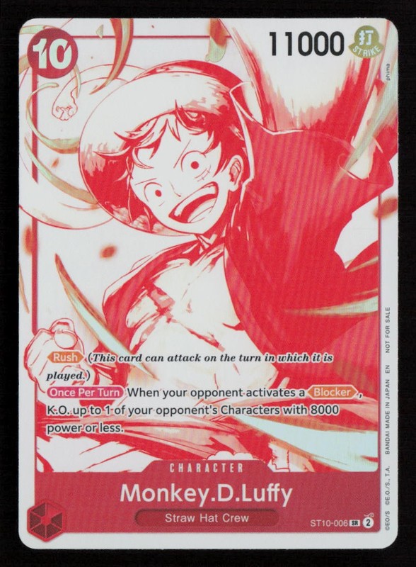 Monkey.D.Luffy – 3rd Anniversary ST10-006 One Piece One Piece Promo C NM Eng