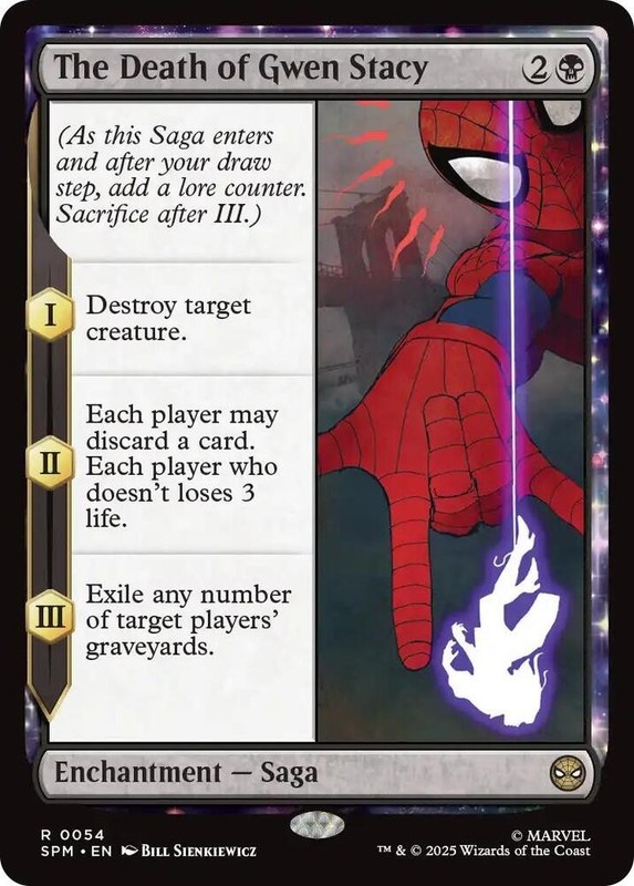 The Death of Gwen Stacy foil 54 R Marvel’s Spider-Man NM