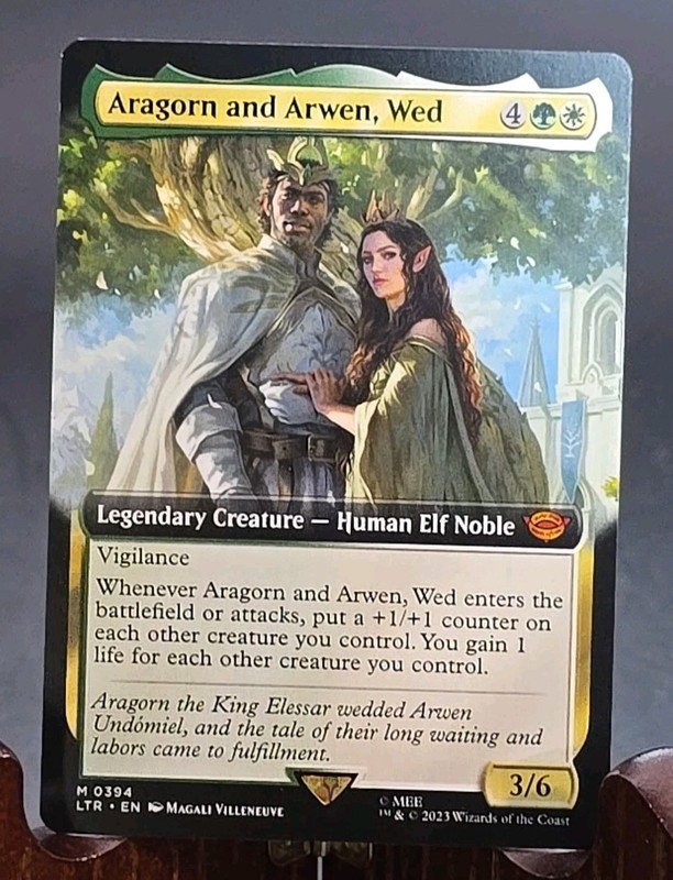 Aragorn and Arwen, Wed (Extended Art) Lord of the Rings MTG Regular Near Mint