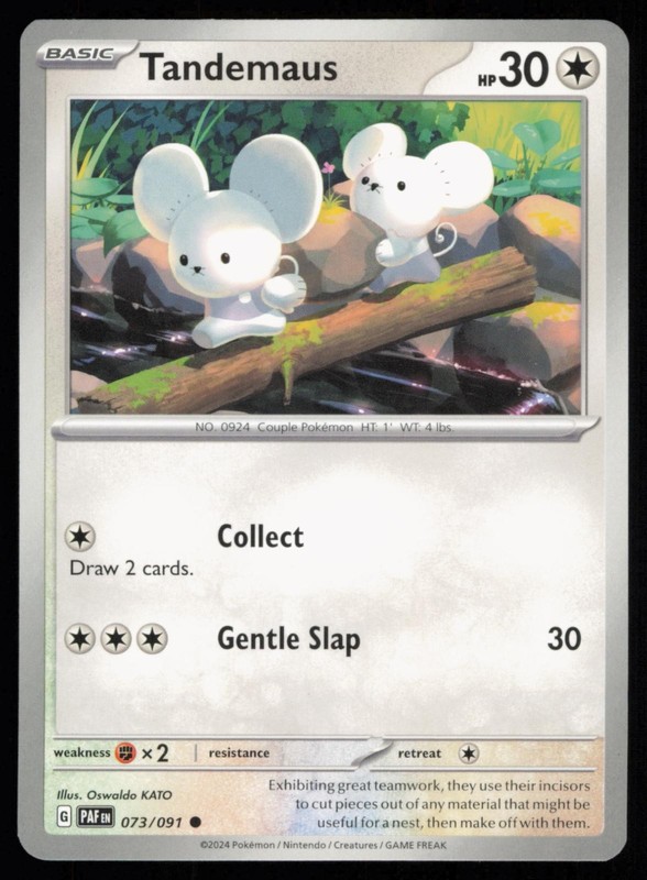 Tandemaus 073/091 Common Pokemon Paldean Fates PAF NM