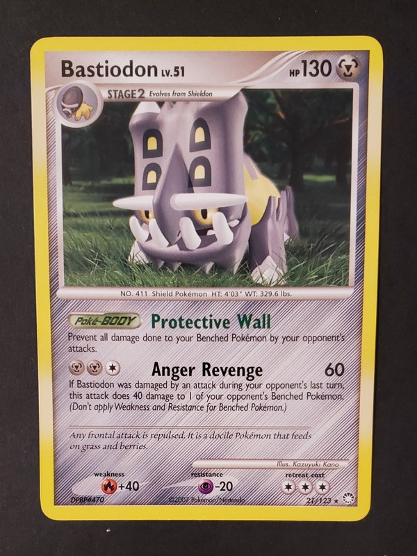 Bastiodon 21/123 Pokémon Card 2007 Pokemon NM Near Mint