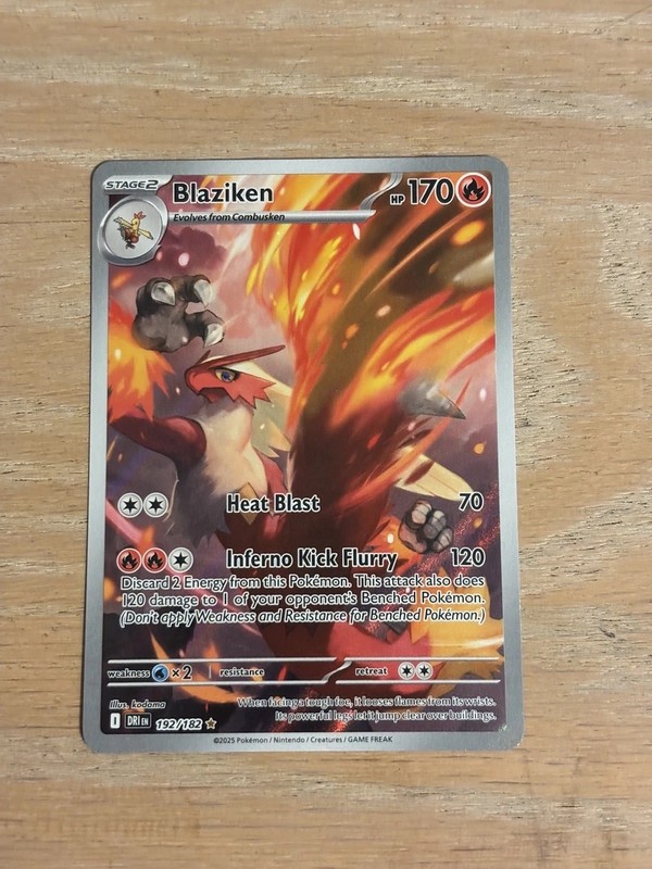 Pokemon Destined Rivals Blaziken IR Illustration Rare 192/182