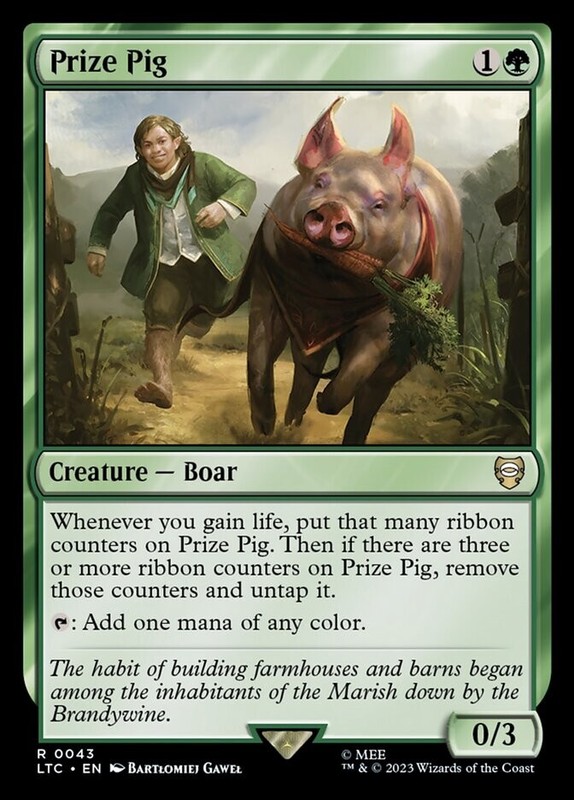Prize Pig 0043 Non Foil Rare LOTR Commander MTG Near Mint