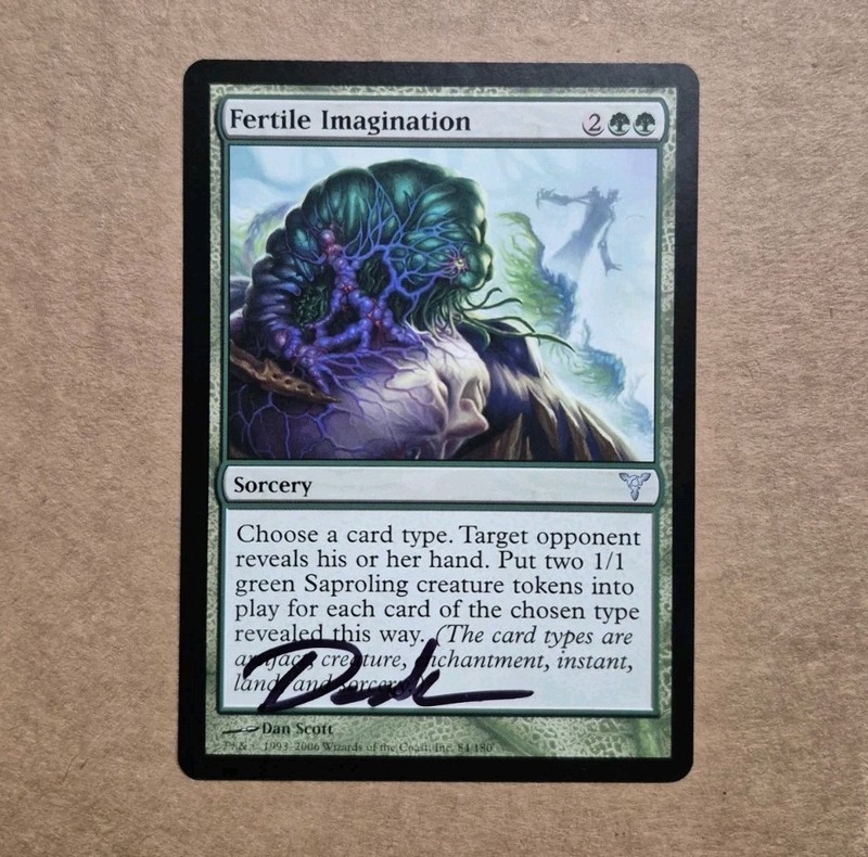 UNPLAYED SIGNED NM MTG Fertile Imagination Dissension Dan Scott Magic EDH CUBE