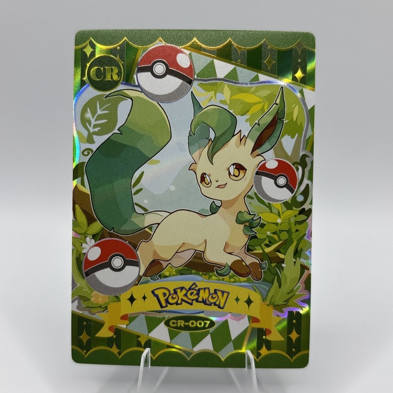 Pokemon Mengka 2.0 – Leafeon CR-007 Card – Chinese Non TCG Fan Made Mengka v2