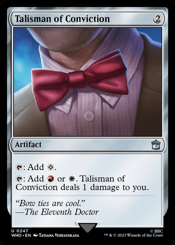 Talisman of Conviction 0247 Non Foil Uncommon Doctor Who Commander MTG Near Mint