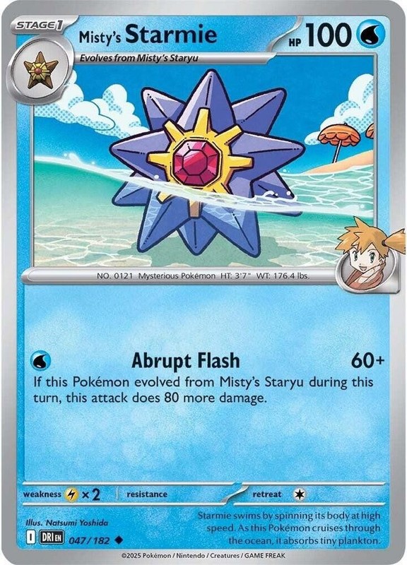 Misty’s Starmie 047/182 Uncommon Pokemon SV10: Destined Rivals NM