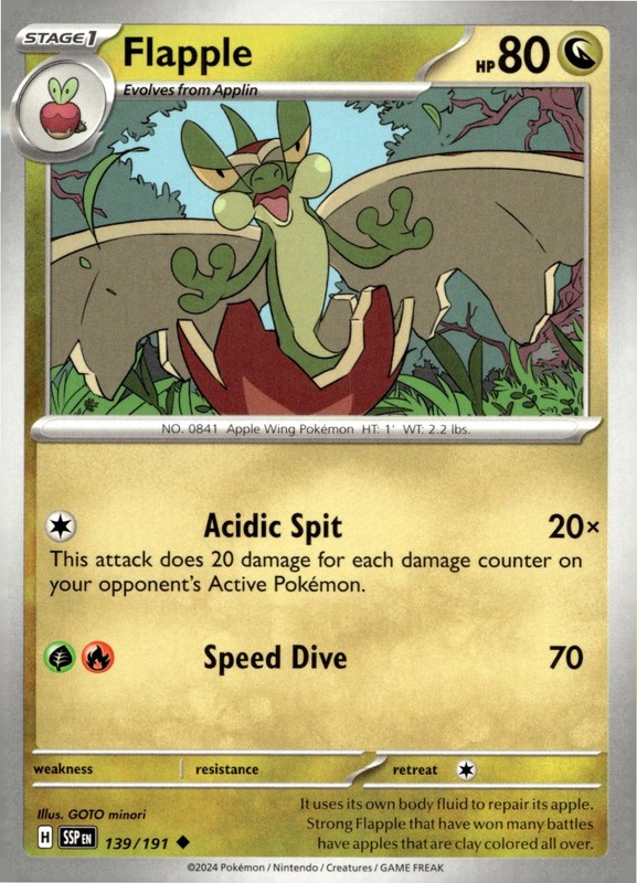 Flapple – 139/191 SV08: Surging Sparks SSP GOTO minori