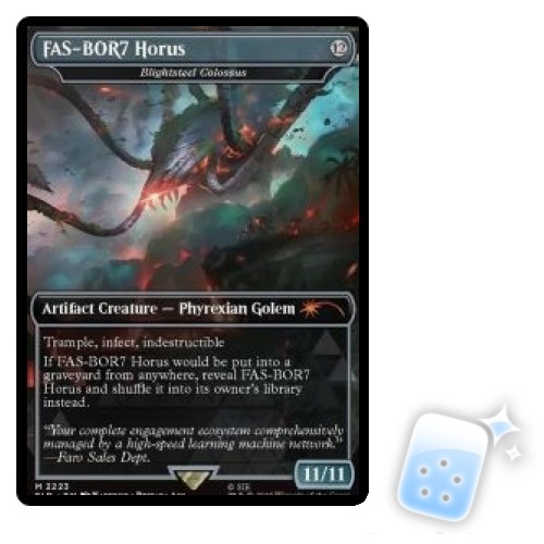 FAS-BOR7 HORUS (BLIGHTSTEEL COLOSSUS) Secret Lair Magic MTG MINT CARD