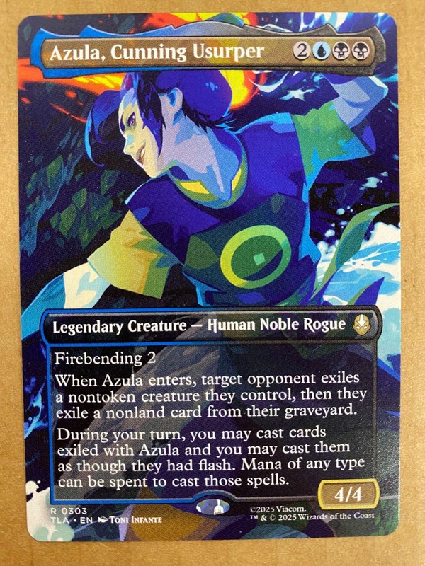 MTG 1x BORDERLESS Azula, Cunning Usurper # 303 Avatar: The Last Magic x1 NM