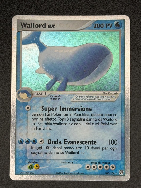 Pokemon Wailord ex Holo EX Sandstorm #100/100