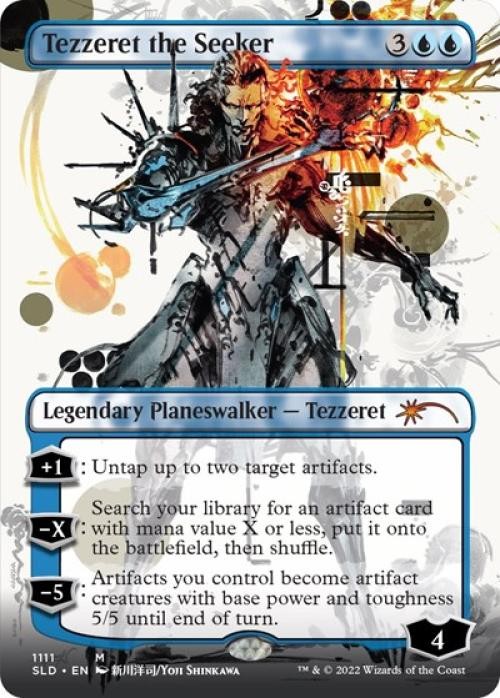 MTG English Tezzeret the Seeker (Borderless 1111) NM Foil Secret Lair