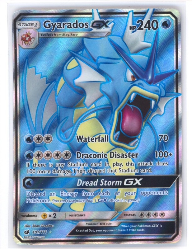Pokémon TCG Gyarados GX Crimson Invasion 101/111 Holo Full Art Ultra NM 0222#226