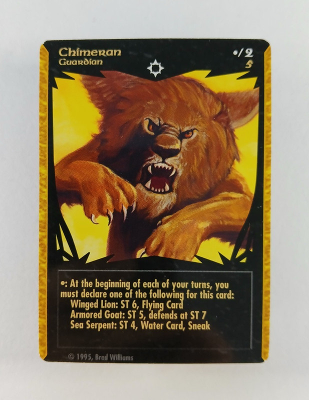 Chimeran – Tempest of the Gods CCG card (1995) Rare, Brad Williams